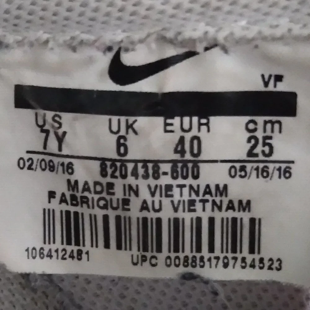 Nike Air Force 1 Lv8 GS Shoes Size 7y Red White 820438 600